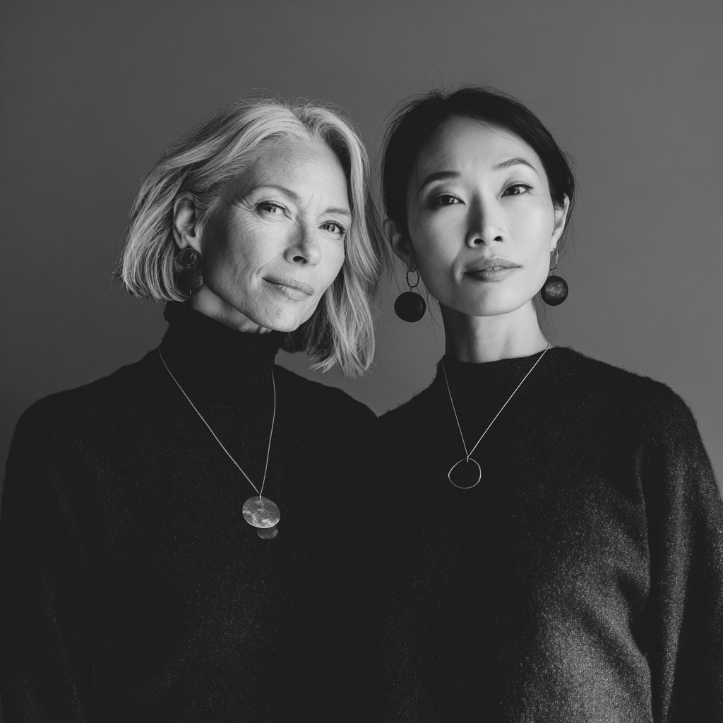 MATTNAT founders - two women in minimalist jewelry