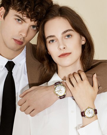 OLEVS Couple Pair Quartz Watches